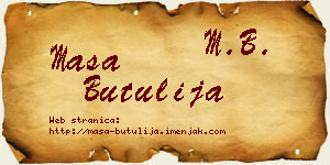 Maša Butulija vizit kartica
